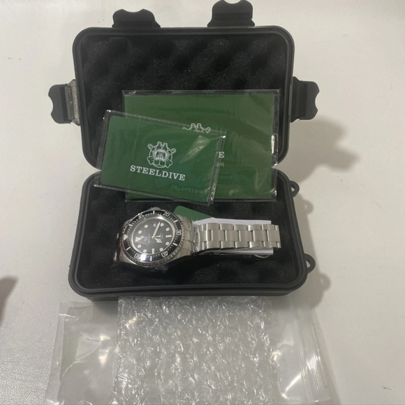 Steeldive Watch SD1964 Seiko NH35 AR Sapphire black Dial Ceramic Bezel 1000m NEW - Picture 3 of 12